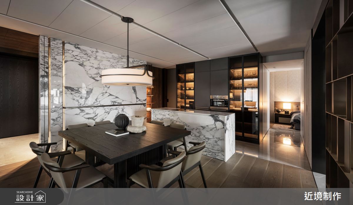 105坪新成屋(5年以下)＿奢華風客廳中島案例圖片＿近境制作＿近境制作_107之17