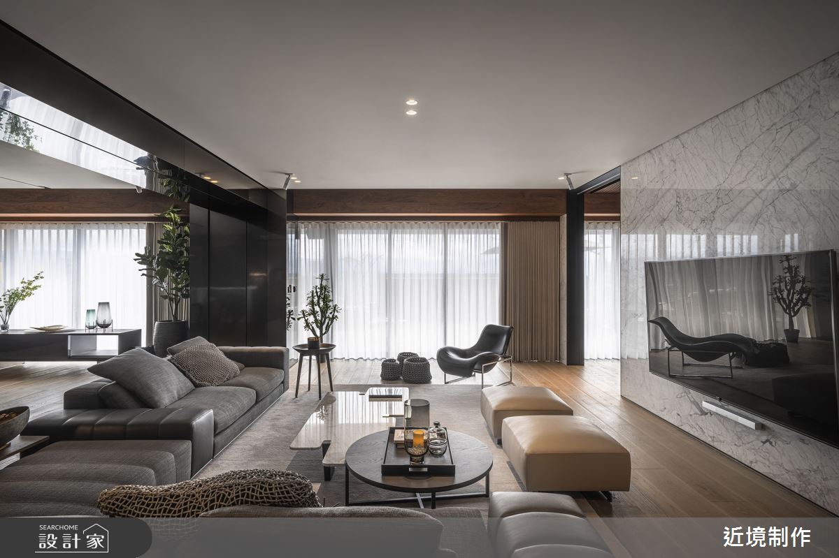 100坪新成屋(5年以下)＿現代風客廳案例圖片＿近境制作＿近境制作_127之3