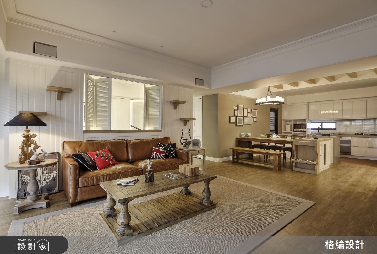 48坪新成屋(5年以下)＿鄉村風客廳餐廳廚房案例圖片＿格綸設計 Guru Interior Design Consultant＿格綸_10之3