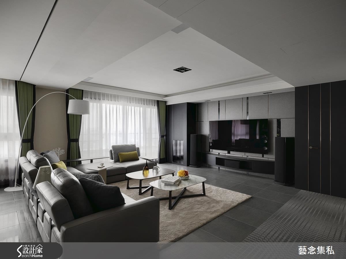 70坪新成屋(5年以下)＿現代風客廳案例圖片＿藝念集私空間設計＿藝念集私_35之7