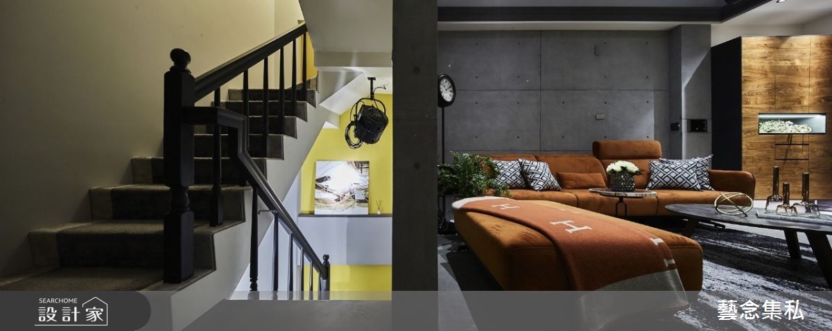 129坪新成屋(5年以下)＿混搭風客廳樓梯案例圖片＿藝念集私空間設計＿藝念集私_46之21