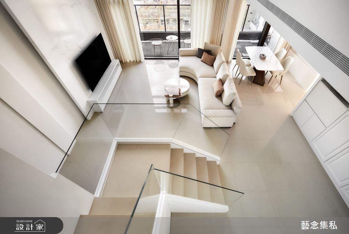 90坪新成屋(5年以下)＿現代風客廳樓梯案例圖片＿藝念集私空間設計＿藝念集私_54之14