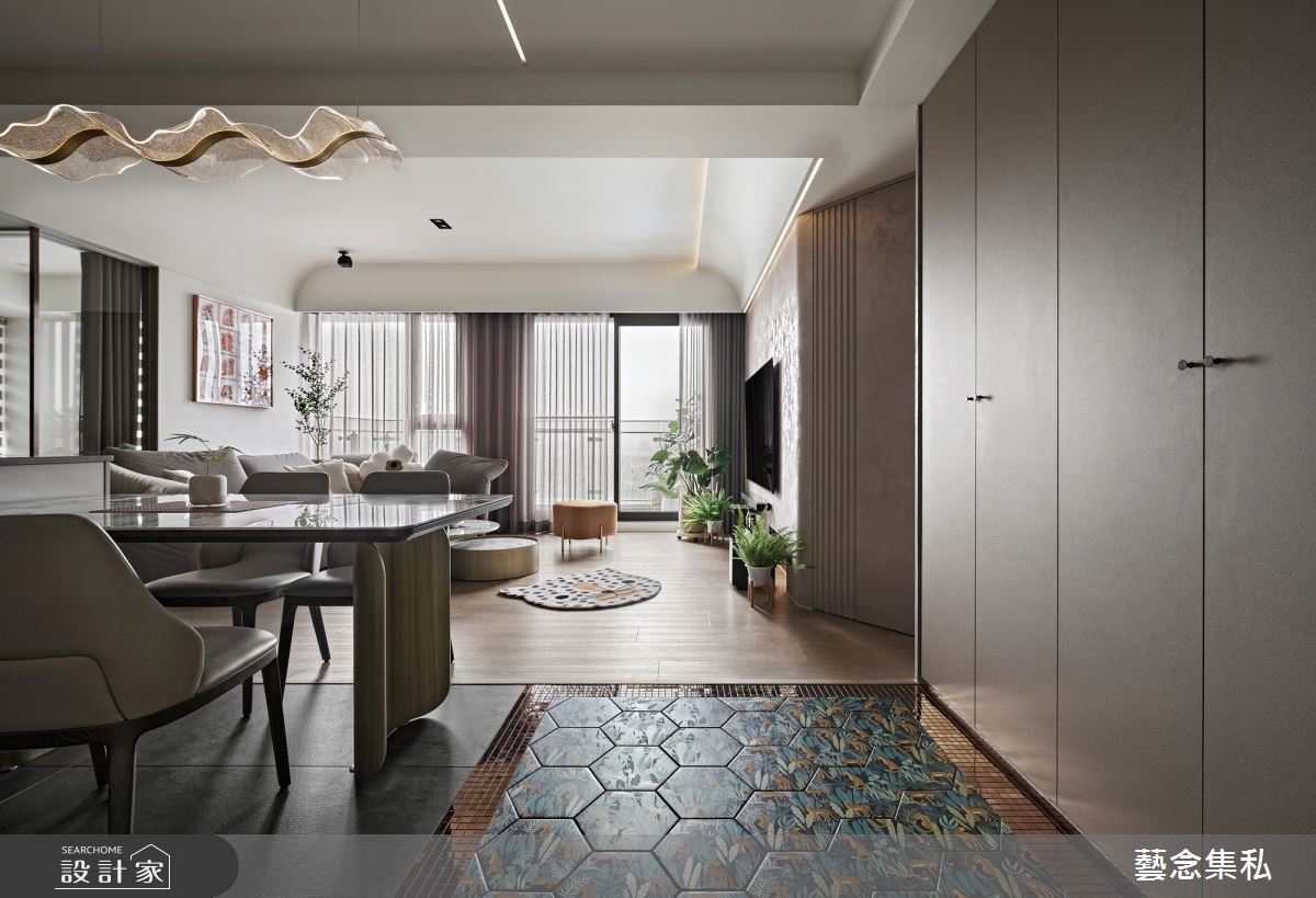 30坪毛胚屋＿現代風玄關客廳餐廳案例圖片＿藝念集私空間設計＿藝念集私_55之1