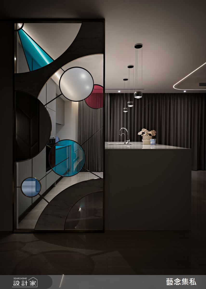100坪新成屋(5年以下)＿現代奢華風玄關吧檯中島案例圖片＿藝念集私空間設計＿藝念集私_56之7