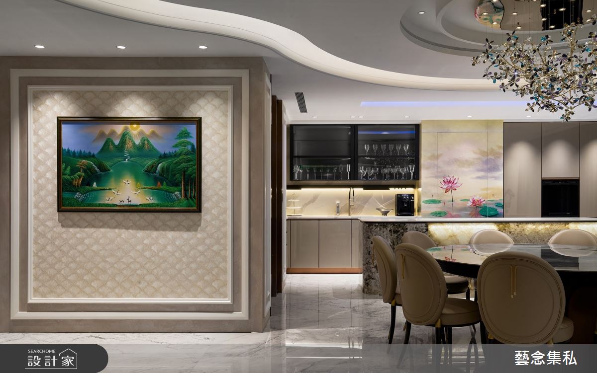135坪新古屋(10年以下)＿奢華風餐廳廚房中島案例圖片＿藝念集私空間設計＿藝念集私_59之13
