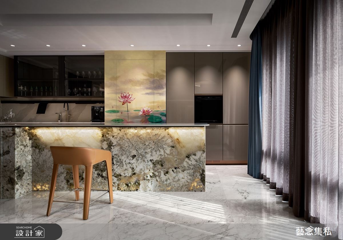 135坪新古屋(10年以下)＿奢華風餐廳廚房中島案例圖片＿藝念集私空間設計＿藝念集私_59之17