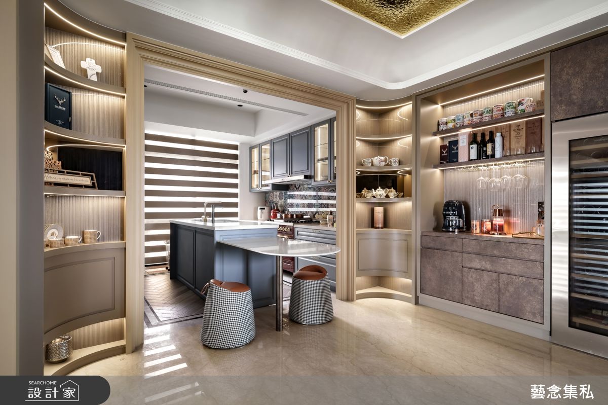125坪新成屋(5年以下)＿奢華風廚房中島案例圖片＿藝念集私空間設計＿藝念集私_60之12