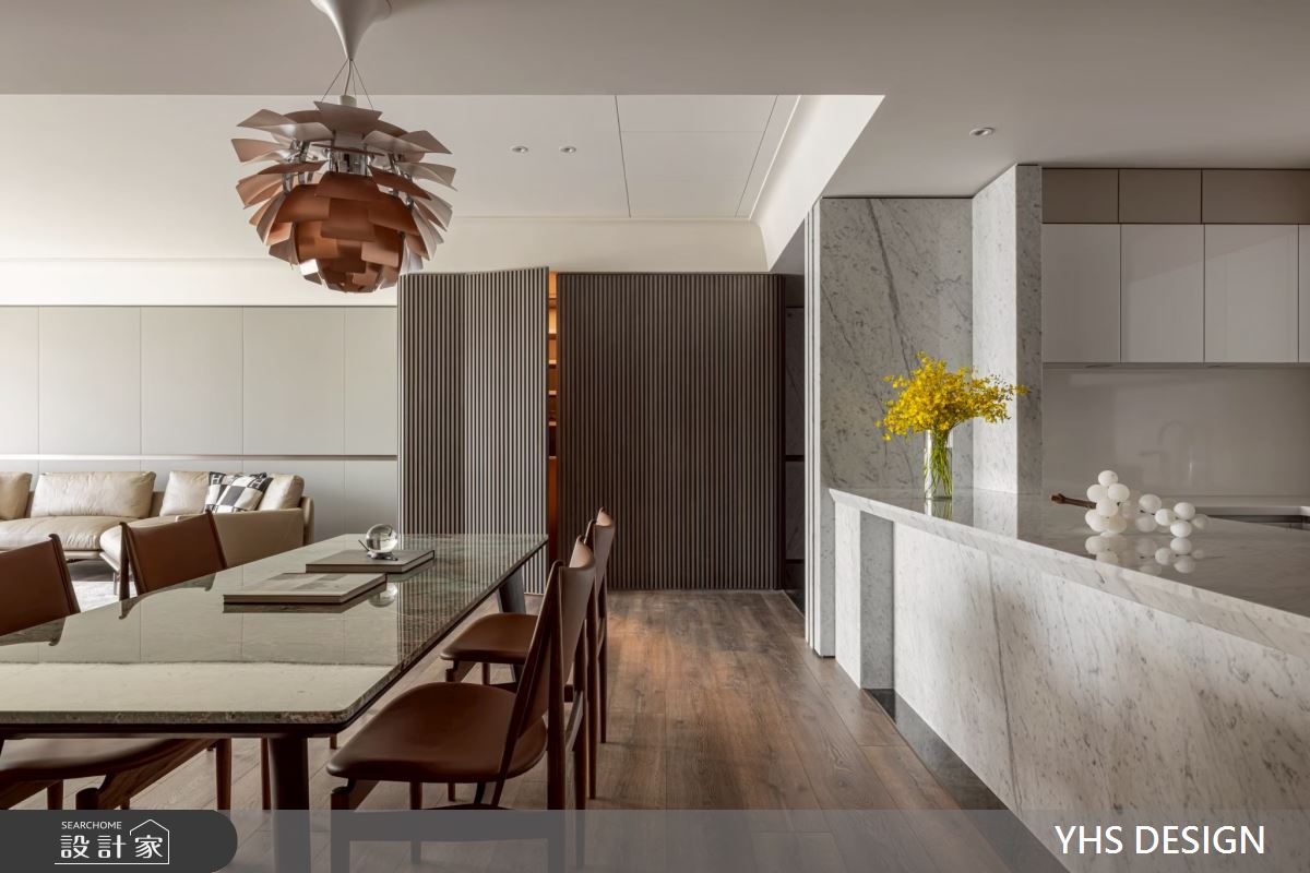 60坪毛胚屋＿現代風客廳餐廳中島案例圖片＿YHS DESIGN設計事業＿YHS_睿光之7