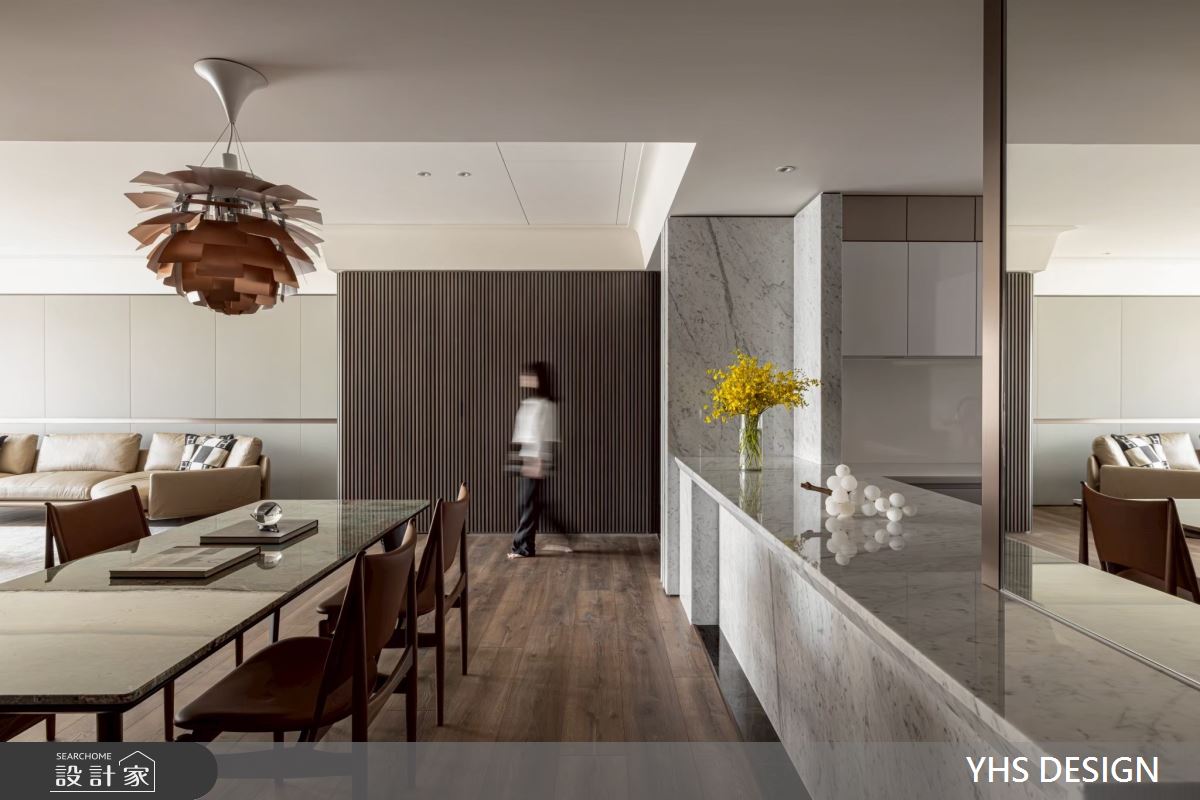 60坪毛胚屋＿現代風客廳餐廳中島案例圖片＿YHS DESIGN設計事業＿YHS_睿光之8