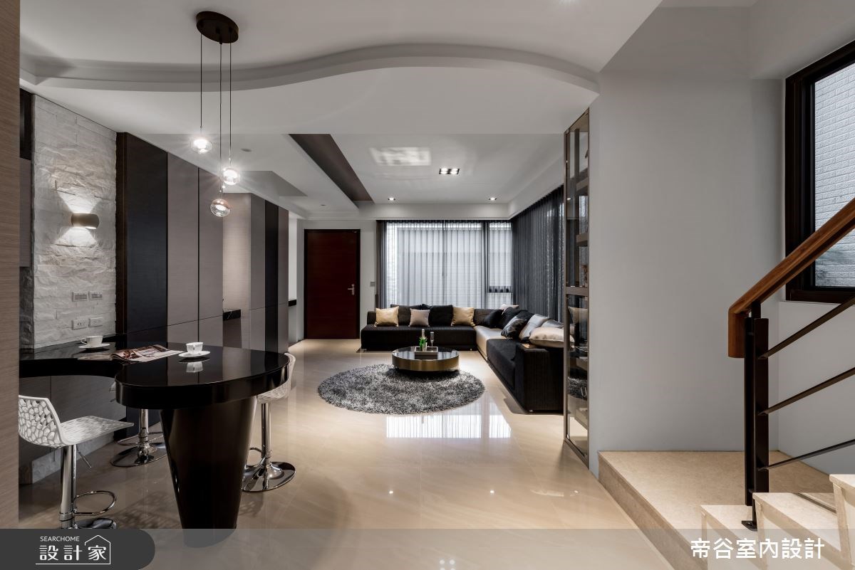 120坪新成屋(5年以下)＿現代風客廳餐廳樓梯案例圖片＿帝谷室內裝修設計有限公司＿帝谷_19之5