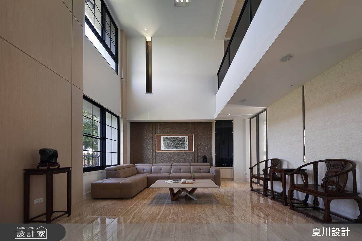 100坪預售屋＿混搭風客廳案例圖片＿夏川空間設計工作室＿夏川_02之3