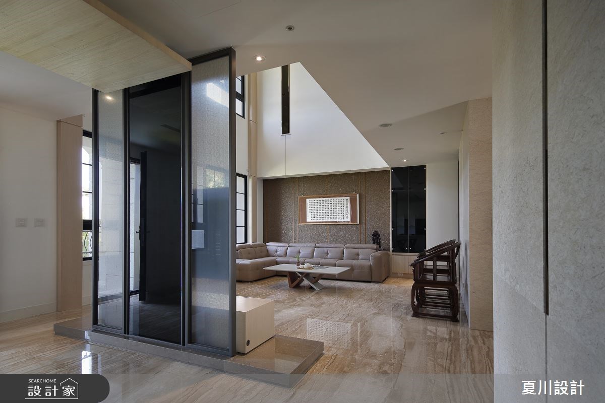 100坪預售屋＿混搭風客廳案例圖片＿夏川空間設計工作室＿夏川_02之4