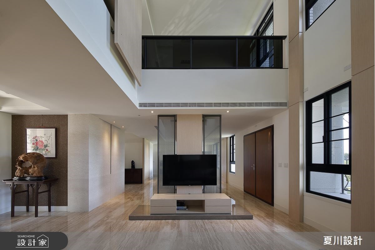 100坪預售屋＿混搭風客廳案例圖片＿夏川空間設計工作室＿夏川_02之6