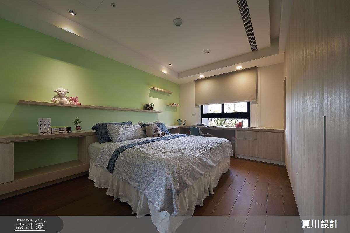 100坪預售屋＿混搭風臥室工作區案例圖片＿夏川空間設計工作室＿夏川_02之19
