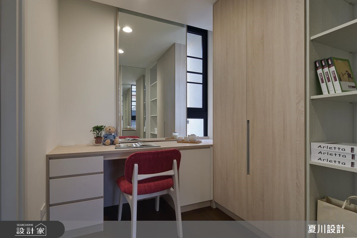 100坪預售屋＿混搭風臥室工作區案例圖片＿夏川空間設計工作室＿夏川_02之23