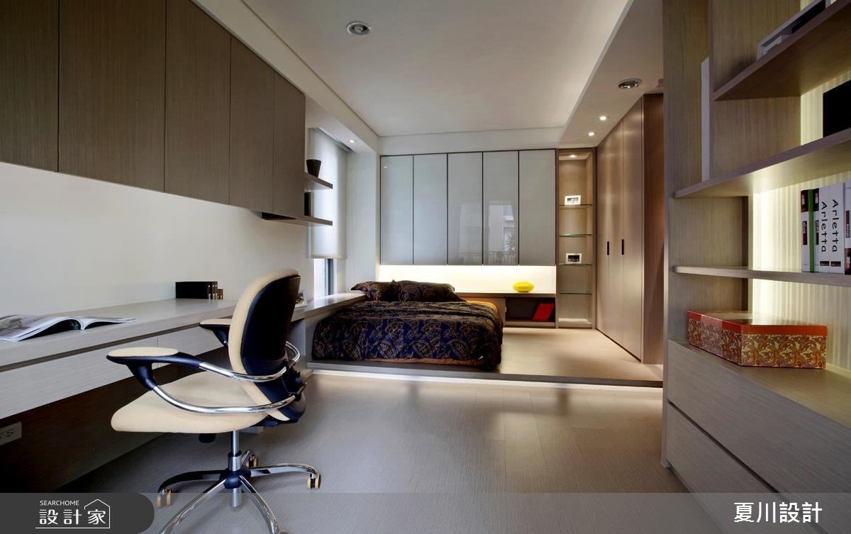129坪新成屋(5年以下)＿人文禪風臥室工作區案例圖片＿夏川空間設計工作室＿夏川_04之23