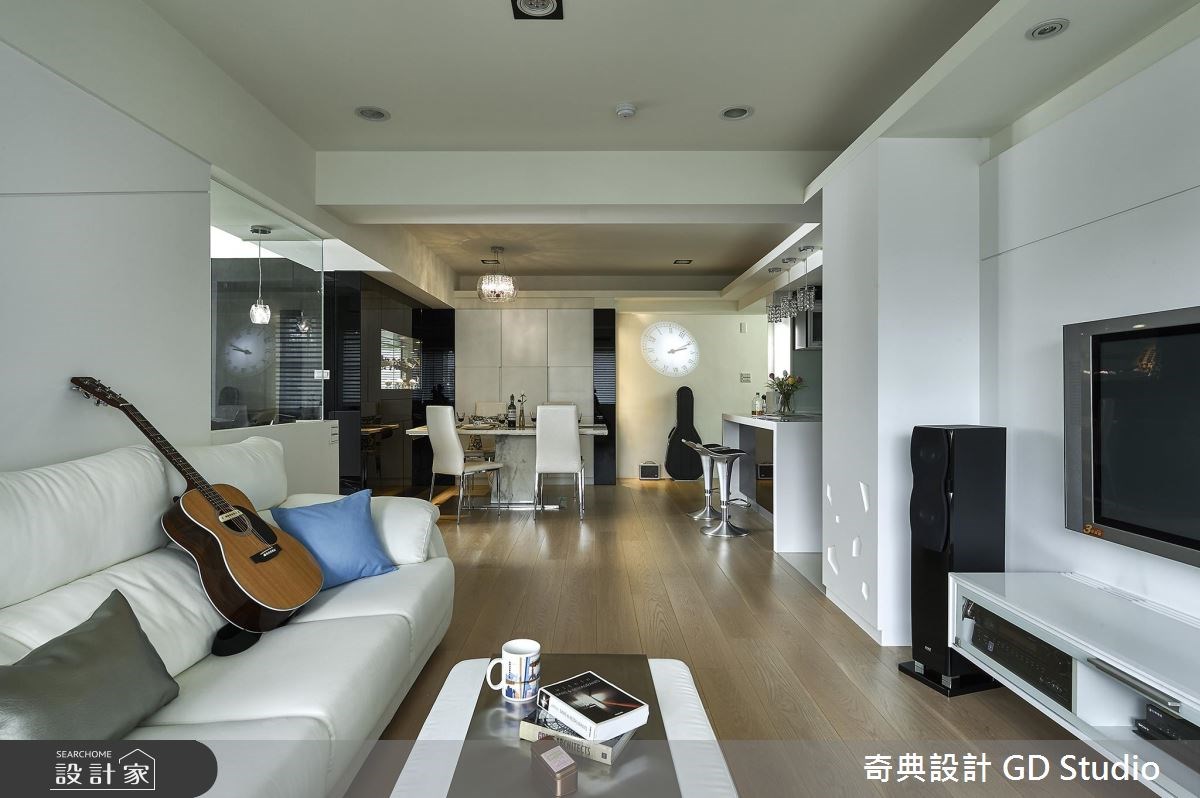 31坪中古屋(5~15年)＿現代風客廳餐廳吧檯案例圖片＿奇典設計＿奇典_03之8