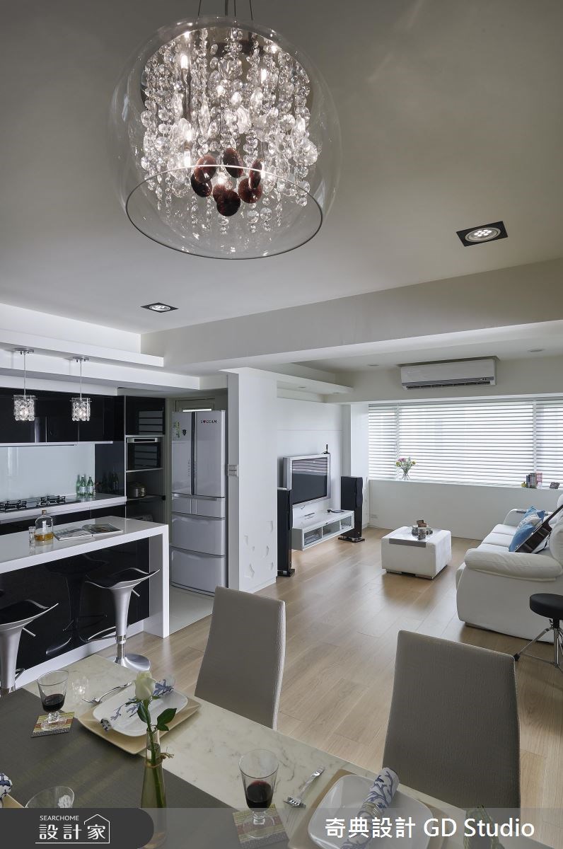31坪中古屋(5~15年)＿現代風客廳餐廳廚房吧檯案例圖片＿奇典設計＿奇典_03之10