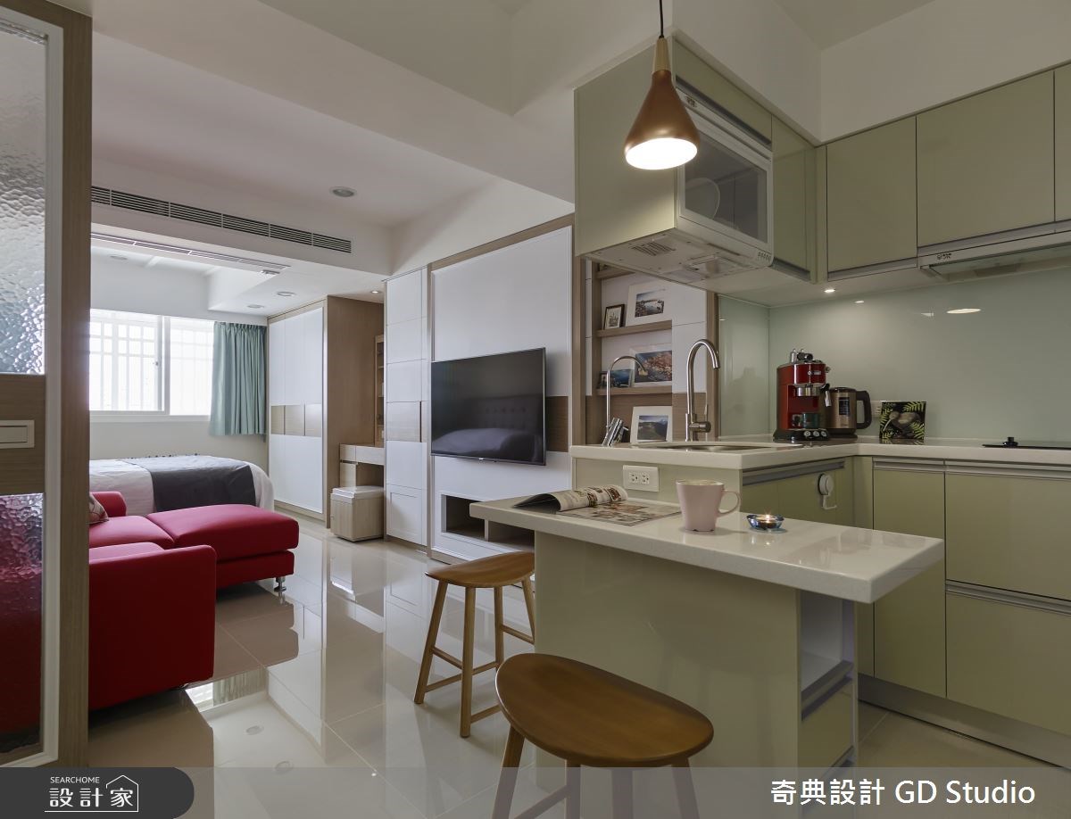 10坪老屋(16~30年)＿休閒風客廳餐廳廚房吧檯臥室案例圖片＿奇典設計＿奇典_08之3