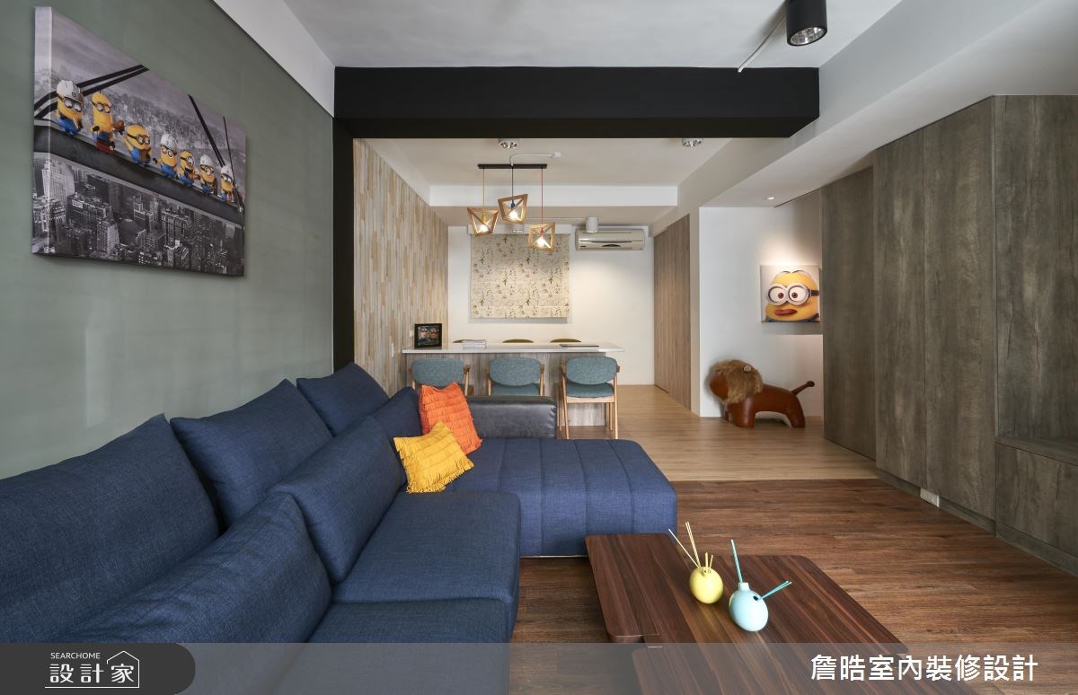 20坪老屋(16~30年)＿現代風客廳餐廳案例圖片＿詹晧室內裝修設計有限公司＿詹晧設計02_20坪老屋翻新現代風之1