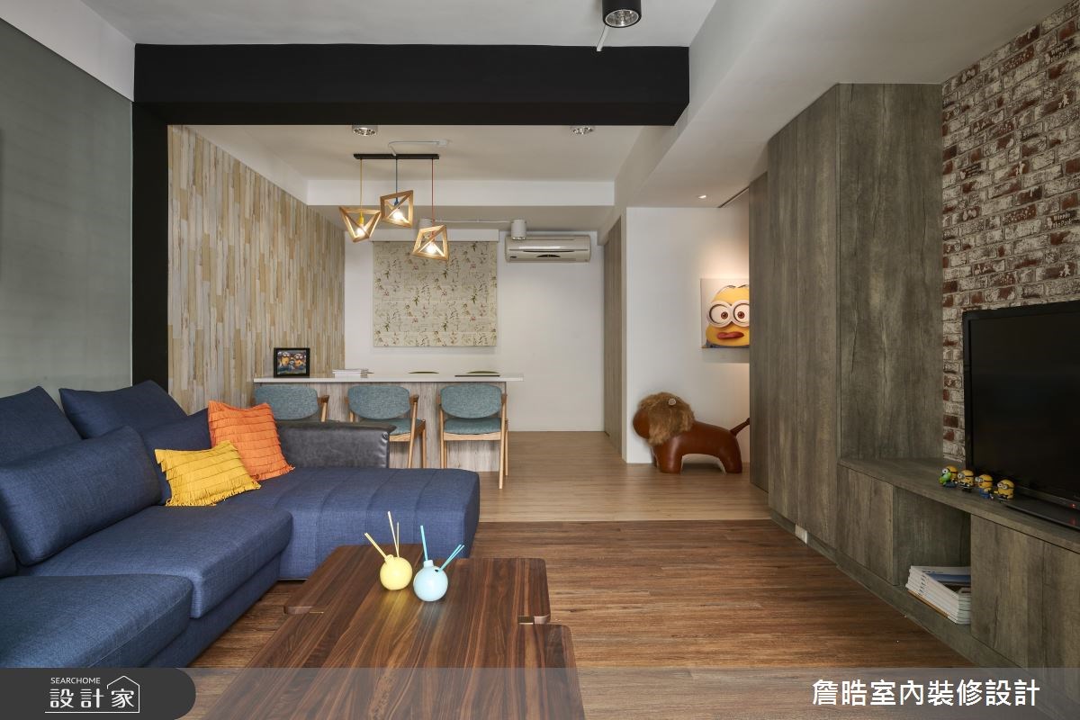 20坪老屋(16~30年)＿現代風客廳餐廳案例圖片＿詹晧室內裝修設計有限公司＿詹晧設計02_20坪老屋翻新現代風之2