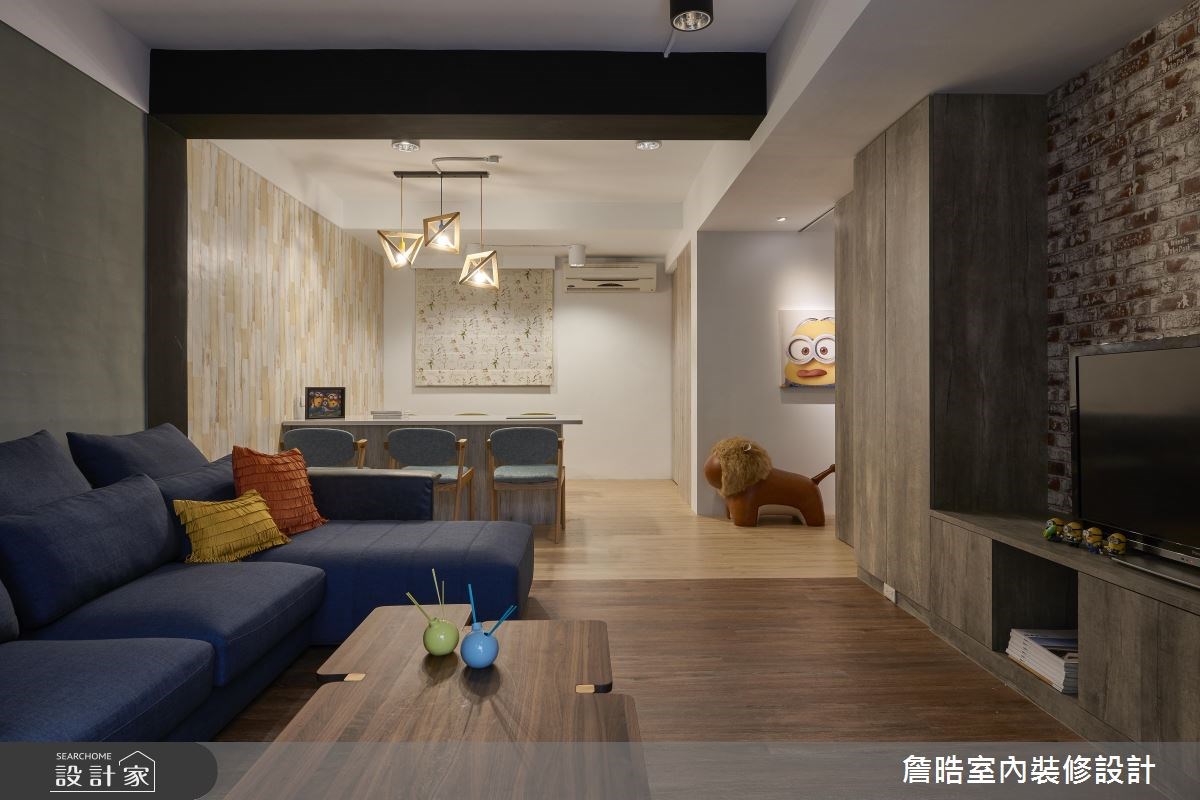 20坪老屋(16~30年)＿現代風客廳餐廳案例圖片＿詹晧室內裝修設計有限公司＿詹晧設計02_20坪老屋翻新現代風之3