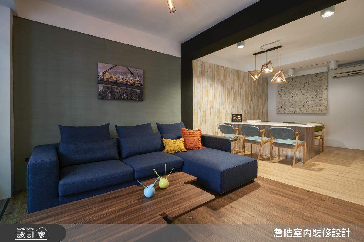 20坪老屋(16~30年)＿現代風客廳餐廳案例圖片＿詹晧室內裝修設計有限公司＿詹晧設計02_20坪老屋翻新現代風之5