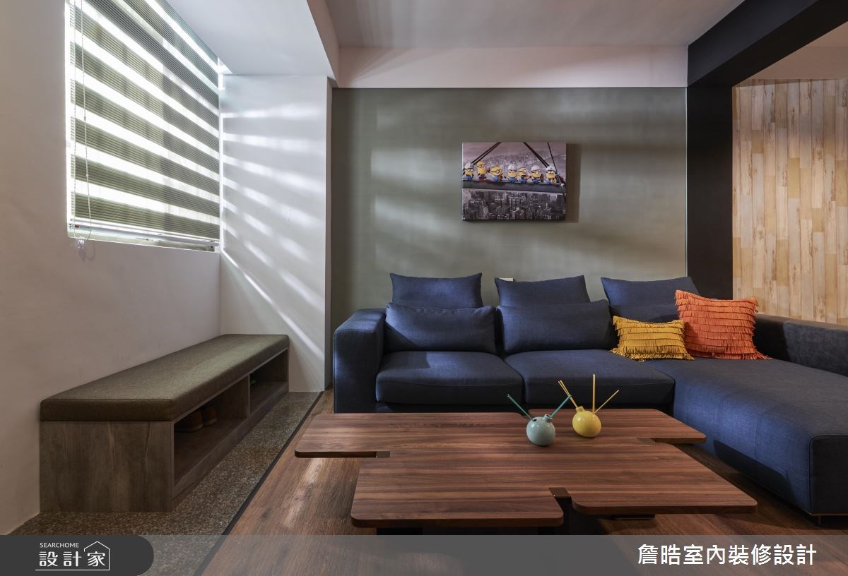 20坪老屋(16~30年)＿現代風客廳案例圖片＿詹晧室內裝修設計有限公司＿詹晧設計02_20坪老屋翻新現代風之6