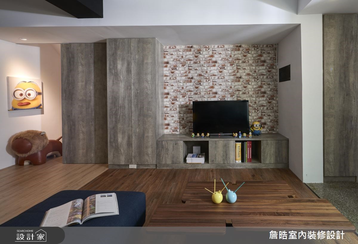 20坪老屋(16~30年)＿現代風客廳案例圖片＿詹晧室內裝修設計有限公司＿詹晧設計02_20坪老屋翻新現代風之8