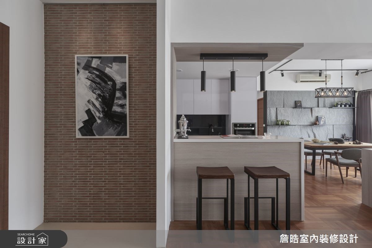 45坪中古屋(5~15年)＿現代風餐廳廚房吧檯工作區案例圖片＿詹晧室內裝修設計有限公司＿詹晧設計03_45坪中古屋現代風之1