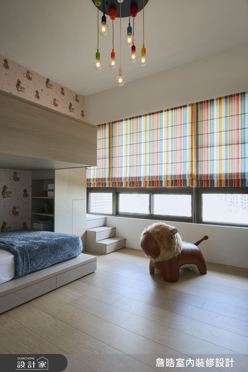45坪中古屋(5~15年)＿現代風兒童房樓梯兒童房案例圖片＿詹晧室內裝修設計有限公司＿詹晧設計03_45坪中古屋現代風之10