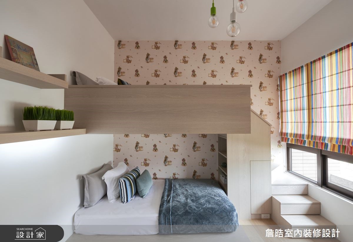 45坪中古屋(5~15年)＿現代風兒童房樓梯兒童房案例圖片＿詹晧室內裝修設計有限公司＿詹晧設計03_45坪中古屋現代風之11