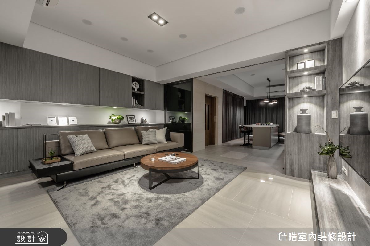 60坪新成屋(5年以下)＿現代風客廳餐廳吧檯案例圖片＿詹晧室內裝修設計有限公司＿詹晧設計04_60坪現代風之2