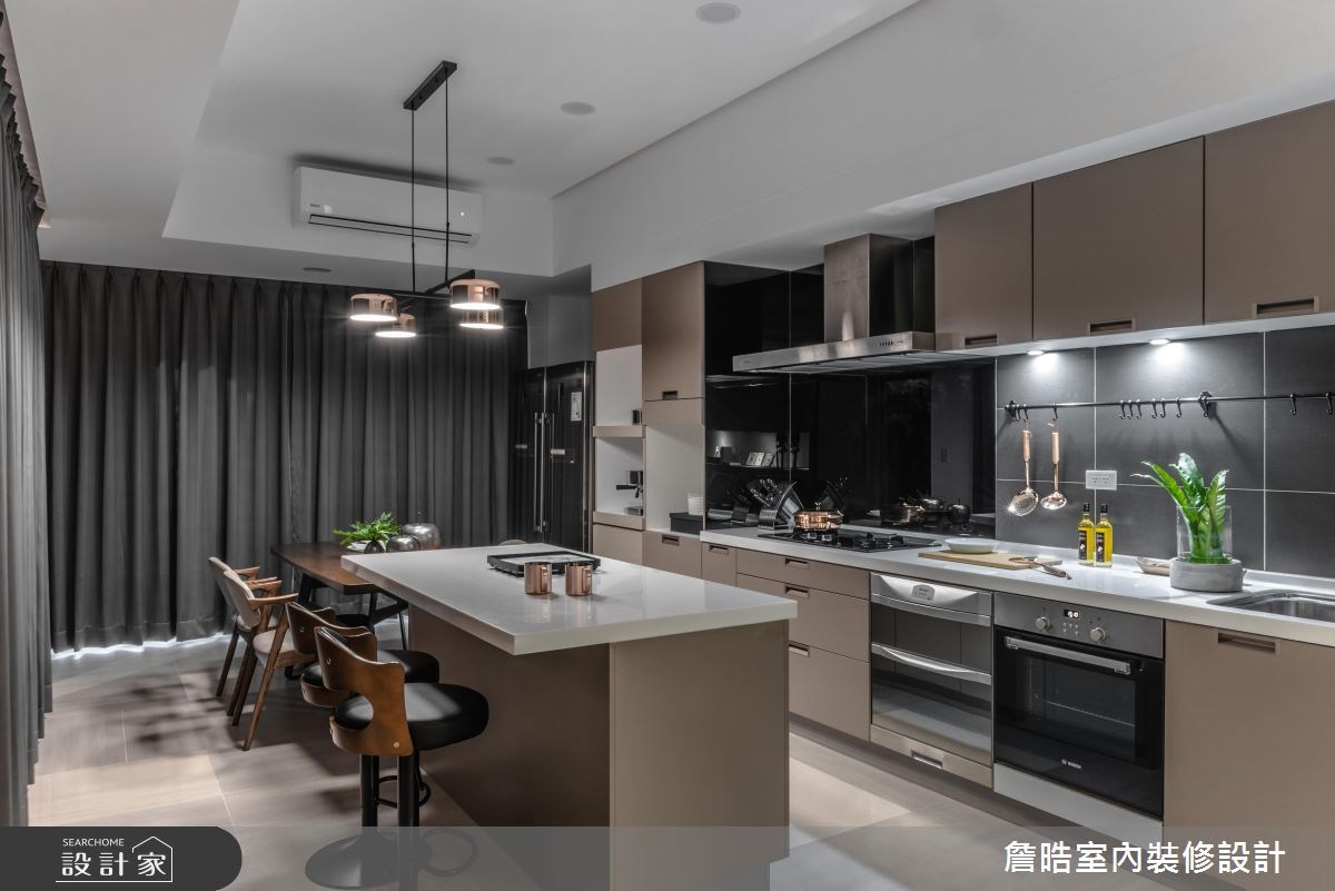 60坪新成屋(5年以下)＿現代風餐廳廚房吧檯案例圖片＿詹晧室內裝修設計有限公司＿詹晧設計04_60坪現代風之13