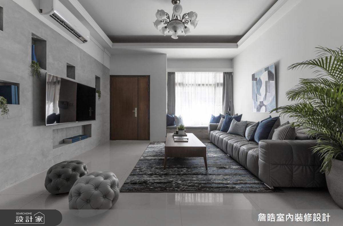 60坪新成屋(5年以下)＿現代風客廳案例圖片＿詹晧室內裝修設計有限公司＿詹晧設計05_60坪現代風之1