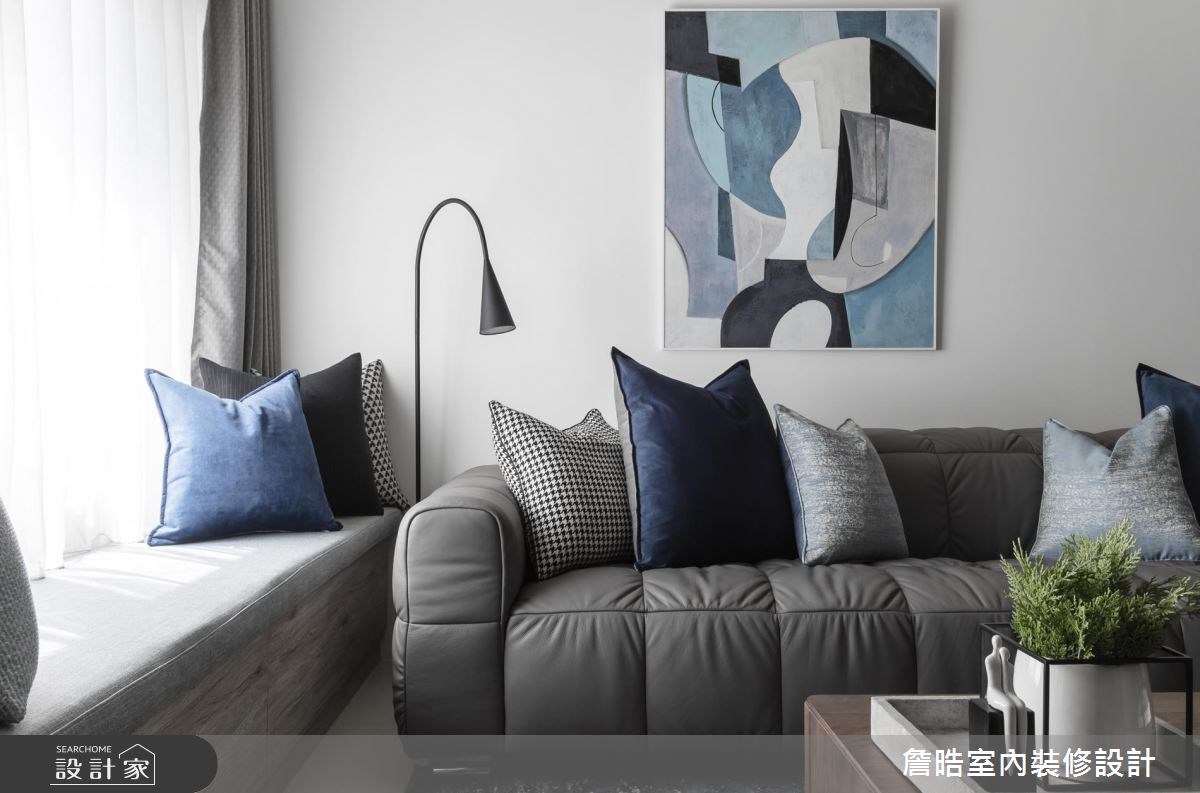 60坪新成屋(5年以下)＿現代風客廳案例圖片＿詹晧室內裝修設計有限公司＿詹晧設計05_60坪現代風之2