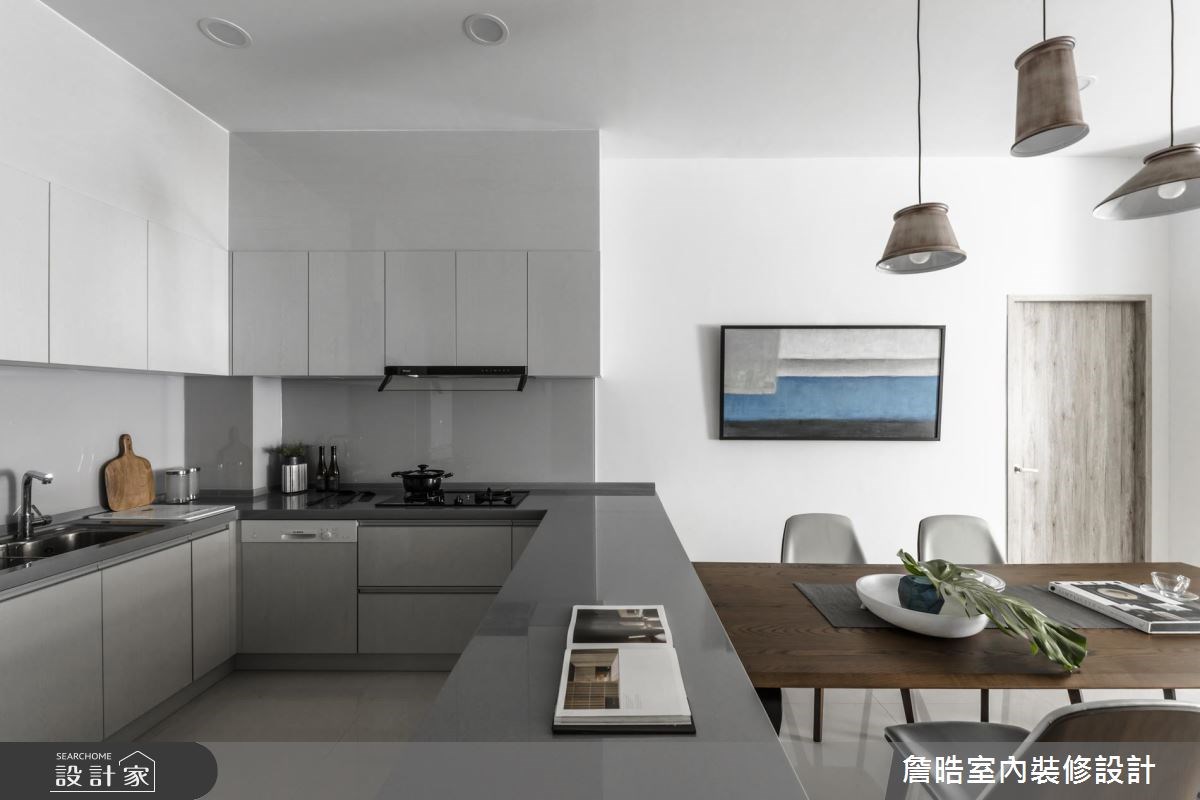 60坪新成屋(5年以下)＿現代風餐廳廚房案例圖片＿詹晧室內裝修設計有限公司＿詹晧設計05_60坪現代風之9