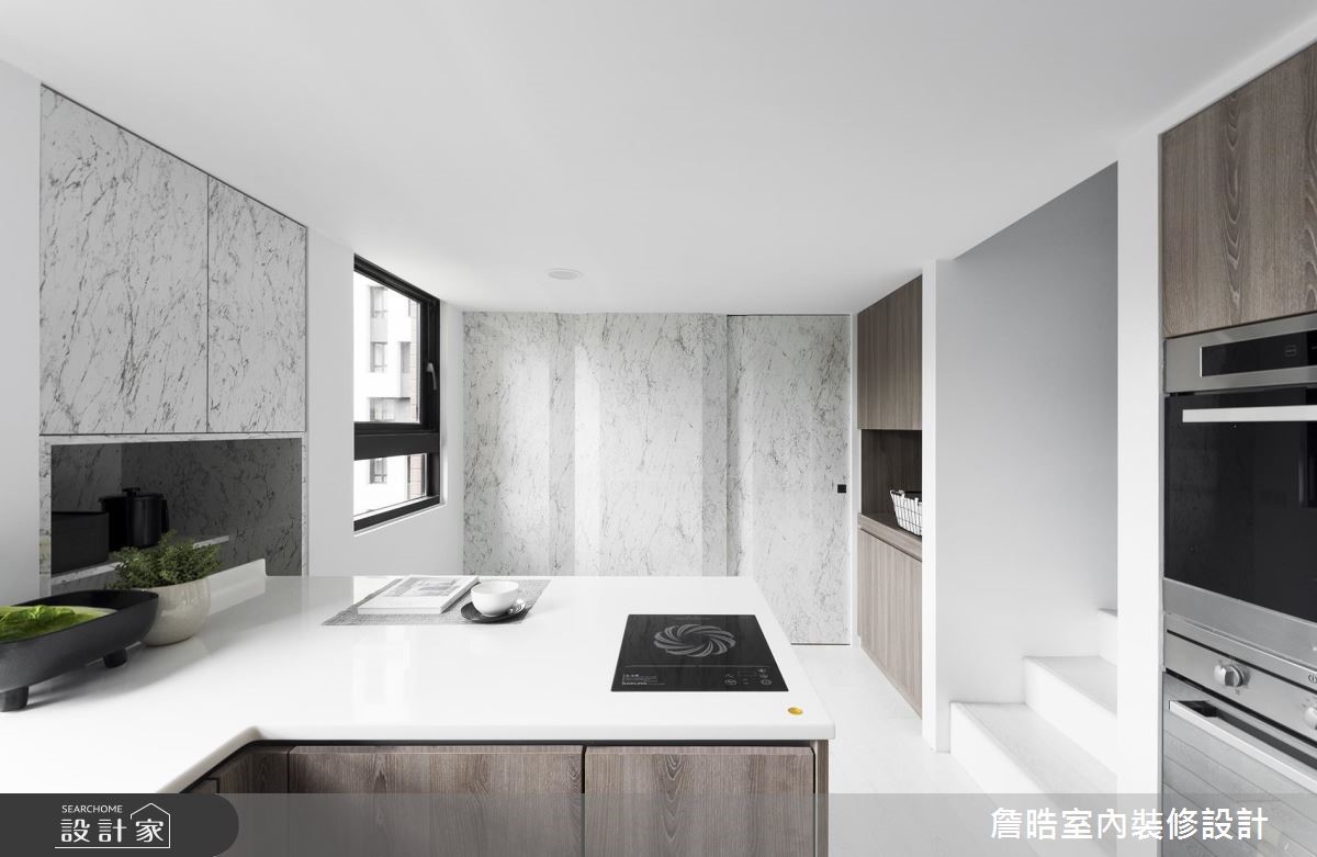 12坪新成屋(5年以下)＿現代風廚房案例圖片＿詹晧室內裝修設計有限公司＿詹晧設計08_12坪三房現代風之6