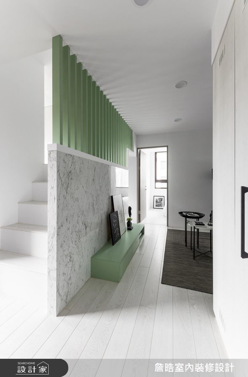 12坪新成屋(5年以下)＿現代風樓梯案例圖片＿詹晧室內裝修設計有限公司＿詹晧設計08_12坪三房現代風之8