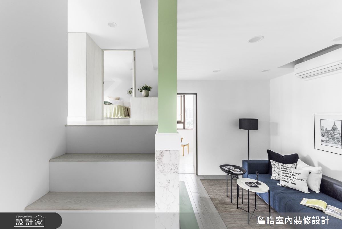 12坪新成屋(5年以下)＿現代風樓梯案例圖片＿詹晧室內裝修設計有限公司＿詹晧設計08_12坪三房現代風之10