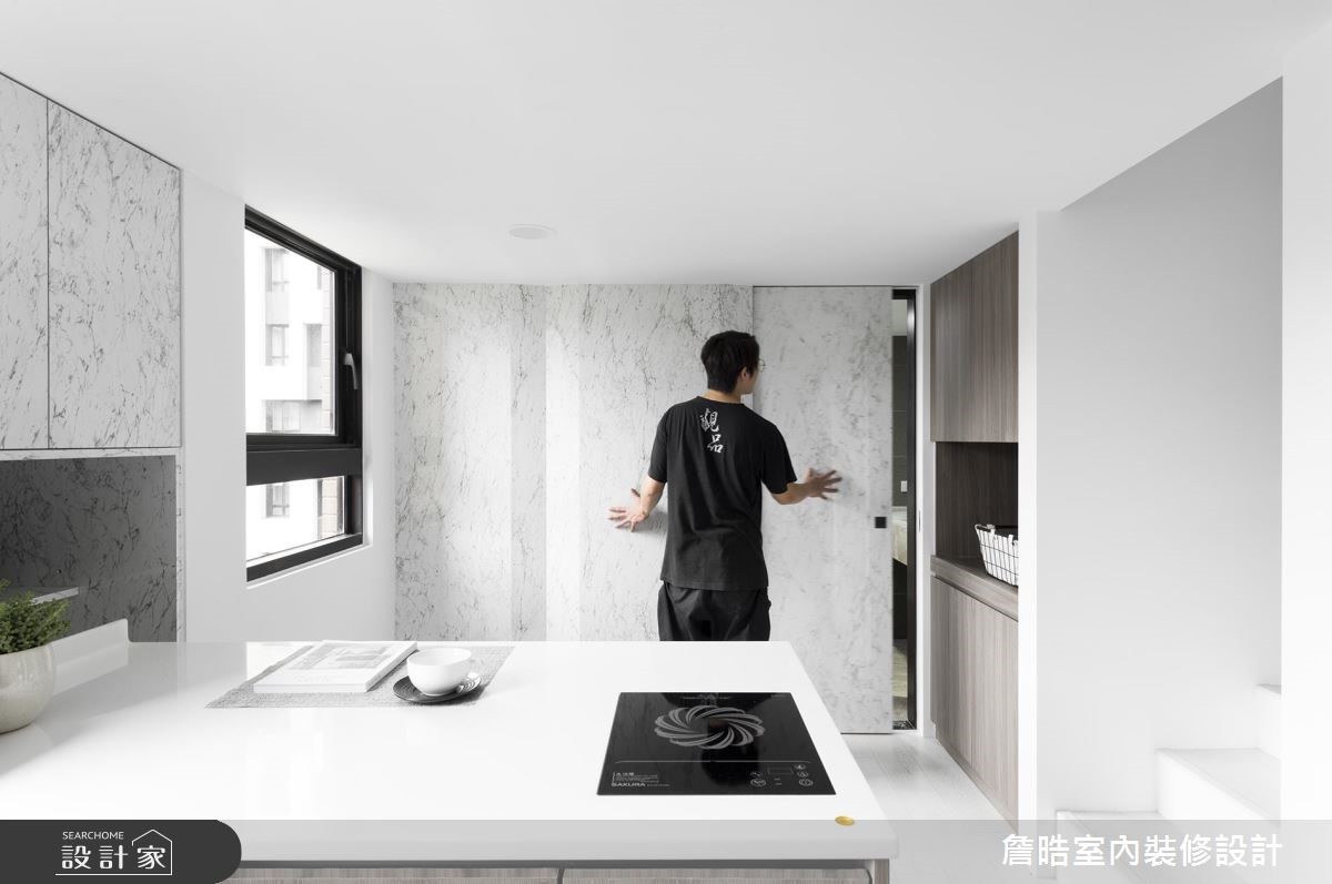 12坪新成屋(5年以下)＿現代風廚房案例圖片＿詹晧室內裝修設計有限公司＿詹晧設計08_12坪三房現代風之7