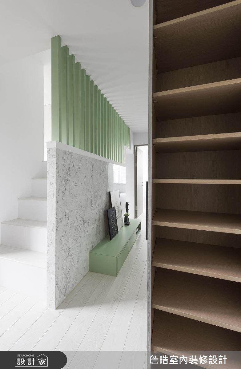 12坪新成屋(5年以下)＿現代風樓梯案例圖片＿詹晧室內裝修設計有限公司＿詹晧設計08_12坪三房現代風之9
