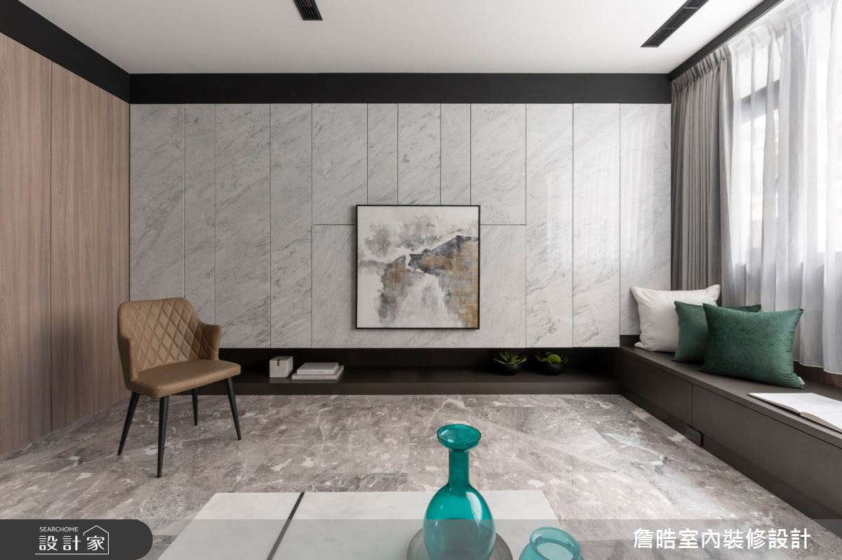 50坪新成屋(5年以下)＿現代風客廳臥榻案例圖片＿詹晧室內裝修設計有限公司＿詹晧設計12_50坪現代風之2