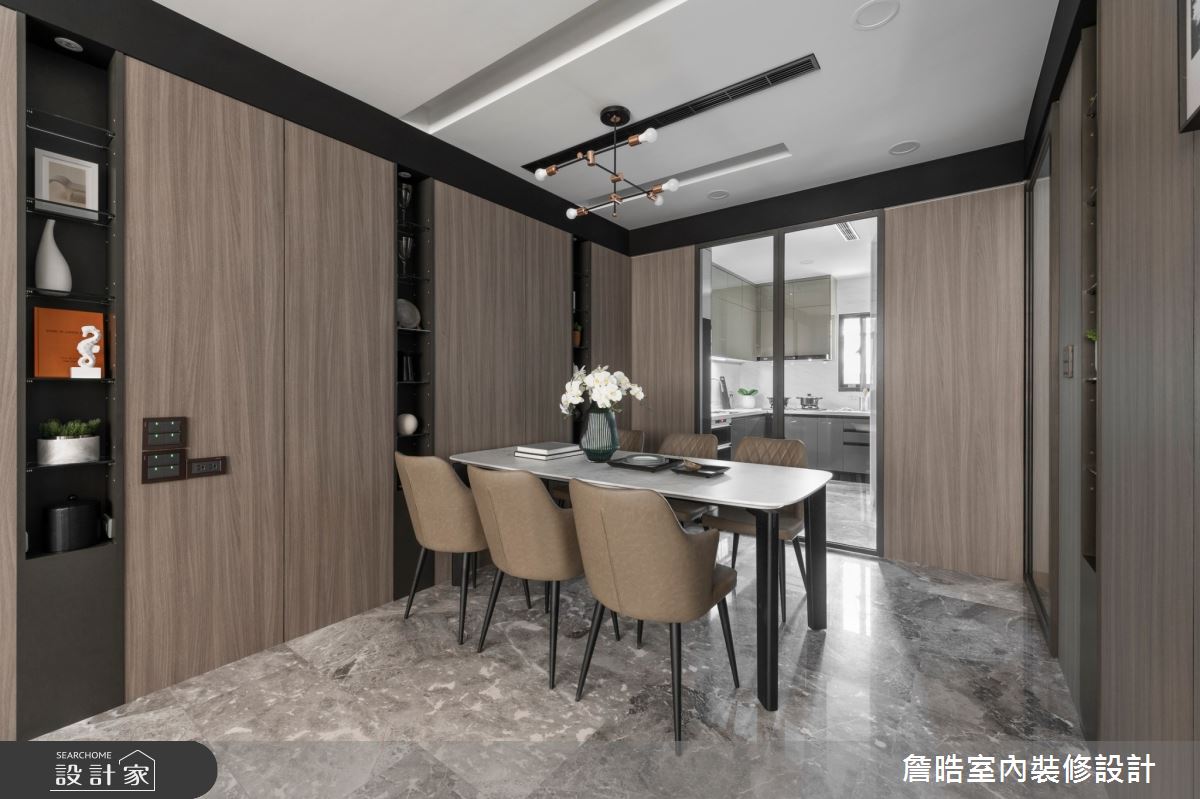 50坪新成屋(5年以下)＿現代風餐廳廚房案例圖片＿詹晧室內裝修設計有限公司＿詹晧設計12_50坪現代風之7
