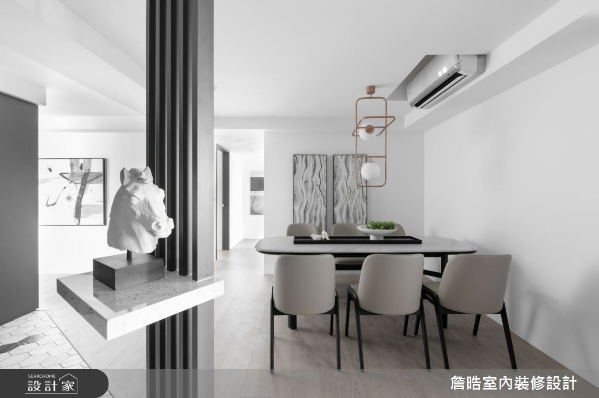 45坪老屋(16~30年)＿現代風玄關餐廳案例圖片＿詹晧室內裝修設計有限公司＿詹晧設計13_45坪老屋翻新現代風之1