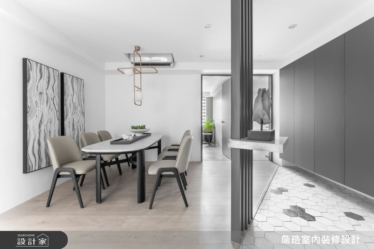 45坪老屋(16~30年)＿現代風玄關餐廳案例圖片＿詹晧室內裝修設計有限公司＿詹晧設計13_45坪老屋翻新現代風之3