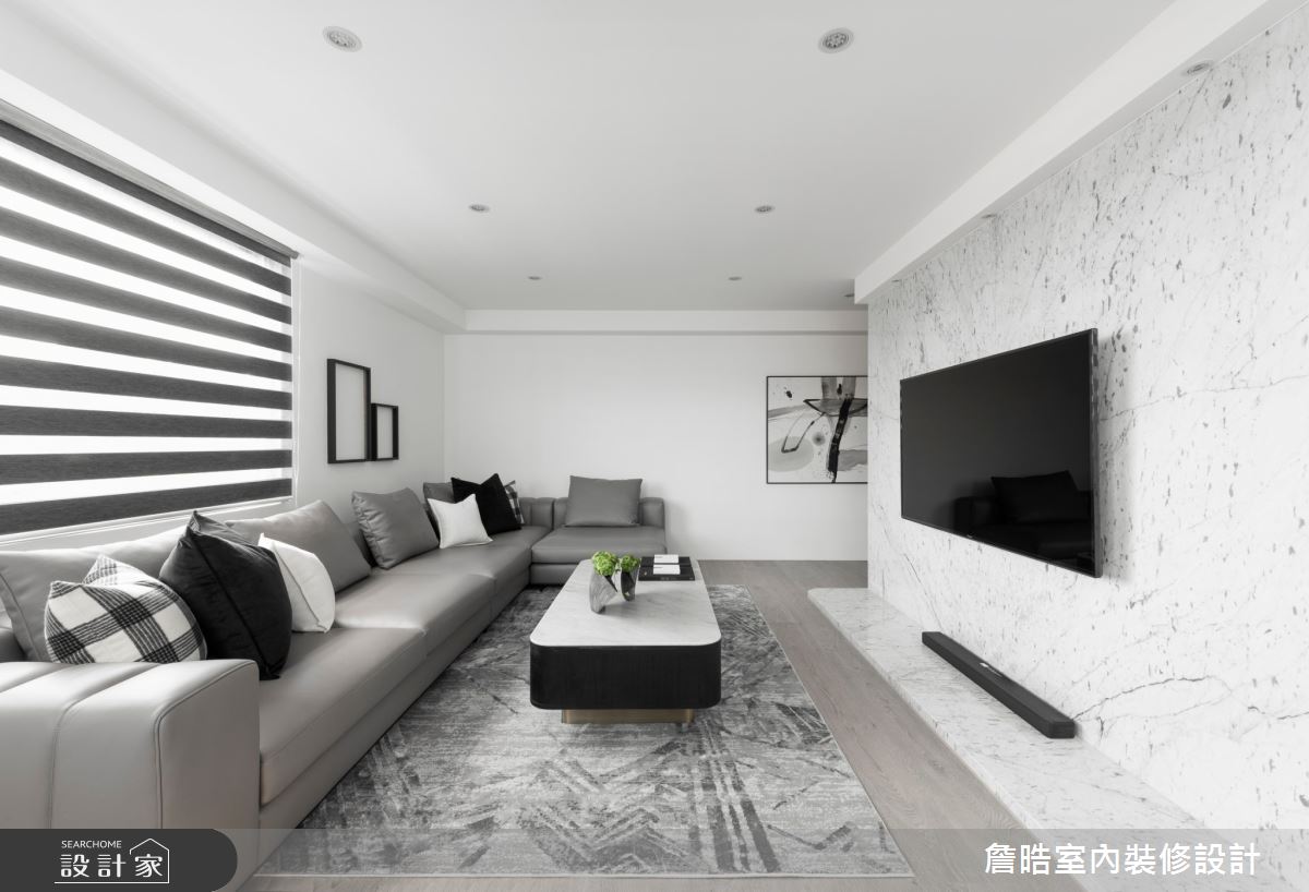 45坪老屋(16~30年)＿現代風客廳案例圖片＿詹晧室內裝修設計有限公司＿詹晧設計13_45坪老屋翻新現代風之12