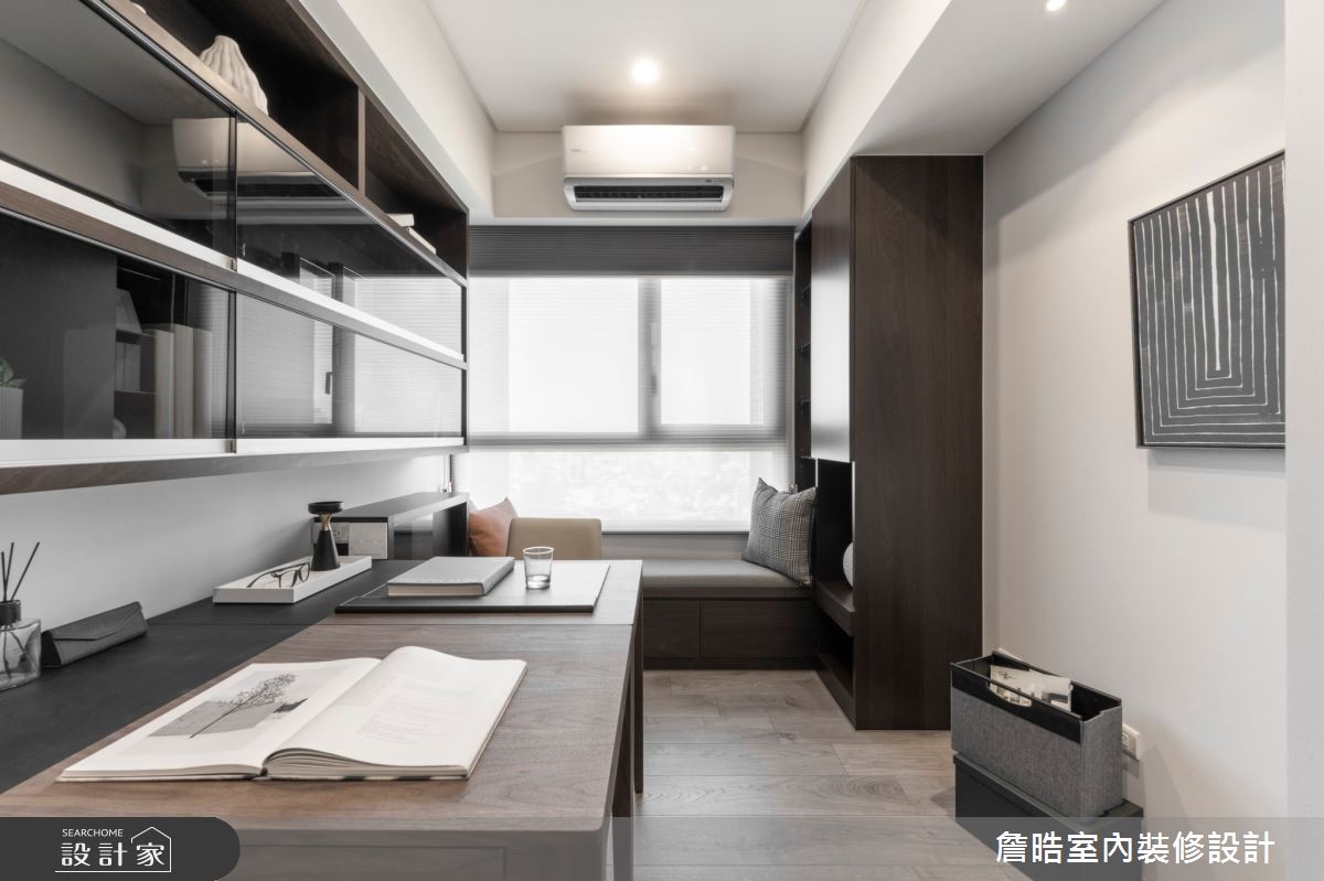 30坪新成屋(5年以下)＿現代風書房工作區臥榻案例圖片＿詹晧室內裝修設計有限公司＿詹晧設計14_30坪現代風之20