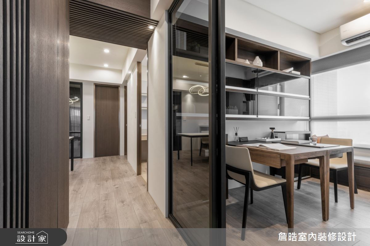 30坪新成屋(5年以下)＿現代風書房走廊工作區案例圖片＿詹晧室內裝修設計有限公司＿詹晧設計14_30坪現代風之18