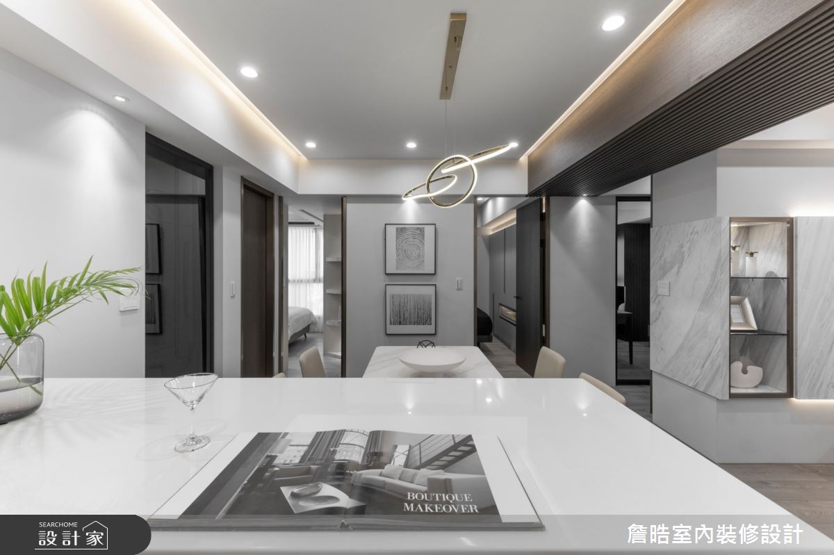 30坪新成屋(5年以下)＿現代風餐廳中島案例圖片＿詹晧室內裝修設計有限公司＿詹晧設計14_30坪現代風之17